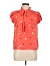 Haute Monde 100% Polyester Orange Short Sleeve Blouse Size L - photo 1