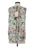 NYDJ 100% Polyester Floral Teal Sleeveless Blouse Size XS - photo 2