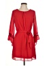 By & By 100% Polyester Solid Red Casual Dress Size L - photo 1