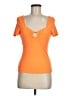 Shein Orange Short Sleeve Top Size 6 - photo 1