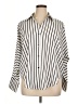 Oak & Trellis 100% Polyester Stripes Ivory 3/4 Sleeve Blouse Size XL - photo 1