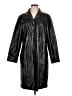 Gap 100% Leather Black Raincoat Size L - photo 1