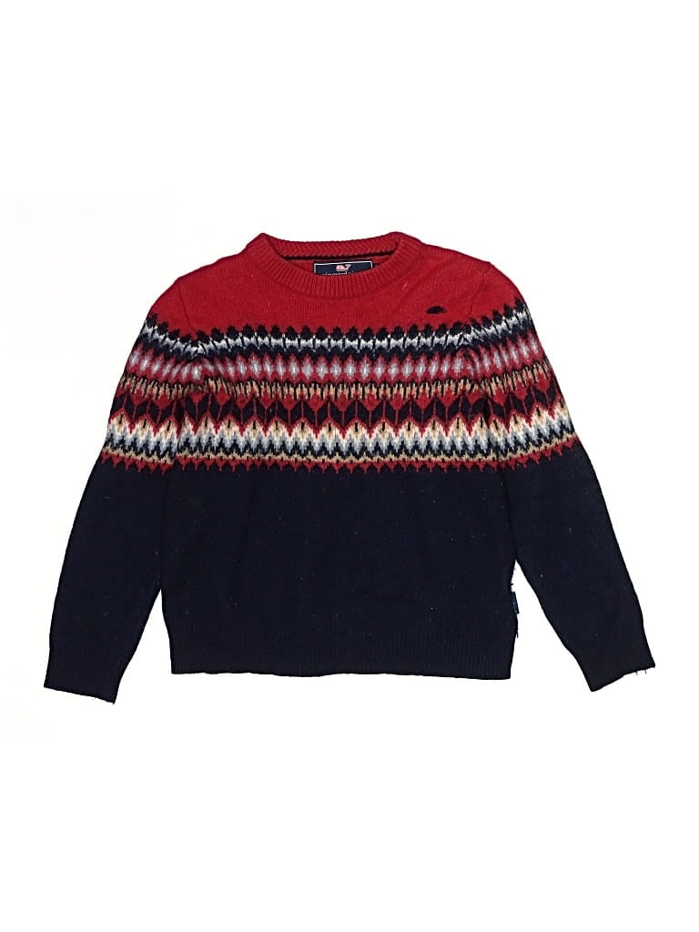 Pre-owned Vineyard Vines Kids' Pullover Sweater In Red