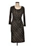 Calvin Klein Animal Print Brown Black Cocktail Dress Size M (estimated) - photo 1