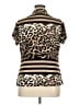 Uptown Vibe Animal Print Brown Short Sleeve Blouse Size 1X - photo 2