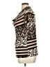 Uptown Vibe Animal Print Brown Short Sleeve Blouse Size 1X - photo 5