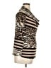 Uptown Vibe Animal Print Brown Short Sleeve Blouse Size 1X - photo 4