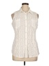 CAbi Ivory Sleeveless Button-Down Shirt Size XL - photo 1