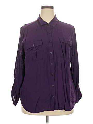 a.n.a. A New Approach Long Sleeve Button-Down Shirt (view 1)