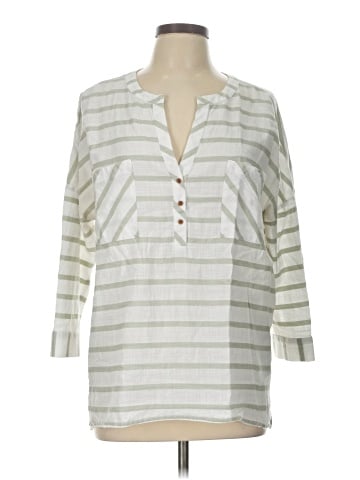 Ann Taylor LOFT Outlet 3/4 Sleeve Button-Down Shirt (view 1)
