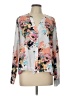 Larry Levine 100% Polyester Floral Gray Long Sleeve Blouse Size L - photo 1