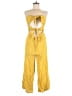 JOA Graphic Floral Yellow Jumpsuit Size L - photo 1