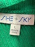 She + Sky 100% Acrylic Solid Green Pullover Sweater Size L - photo 7