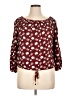 Blush 100% Rayon Burgundy 3/4 Sleeve Blouse Size 1X - photo 1