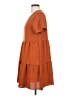 Unbranded 100% Dacron Solid Orange Casual Dress Size S - photo 5