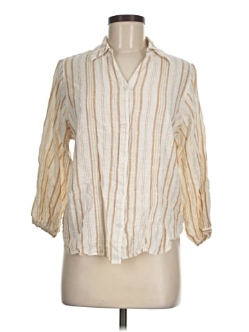 Cato 3/4 Sleeve Button-Down Shirt (view 1)