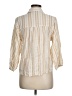 Cato Stripes Ivory 3/4 Sleeve Button-Down Shirt Size M - photo 2