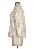 Cato Stripes Ivory 3/4 Sleeve Button-Down Shirt Size M - photo 5