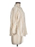 Cato Stripes Ivory 3/4 Sleeve Button-Down Shirt Size M - photo 4