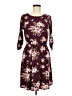 Everly Floral Burgundy Casual Dress Size M - photo 1