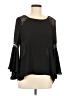 By & By 100% Polyester Black 3/4 Sleeve Blouse Size M - photo 1