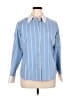 DressBarn Stripes Blue Long Sleeve Button-Down Shirt Size 16W - photo 1