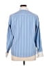 DressBarn Stripes Blue Long Sleeve Button-Down Shirt Size 16W - photo 2
