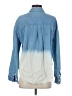 Splendid Color Block Blue Long Sleeve Button-Down Shirt Size S - photo 2