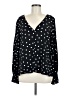 Sanctuary 100% Rayon Polka Dots Black Long Sleeve Blouse Size M - photo 1