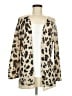 Phil Love Animal Print Tan Cardigan Size M - photo 1