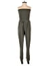 Derek Heart Solid Green Jumpsuit Size S - photo 1