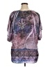 Bleu 100% Polyester Purple Short Sleeve Blouse Size XL - photo 2