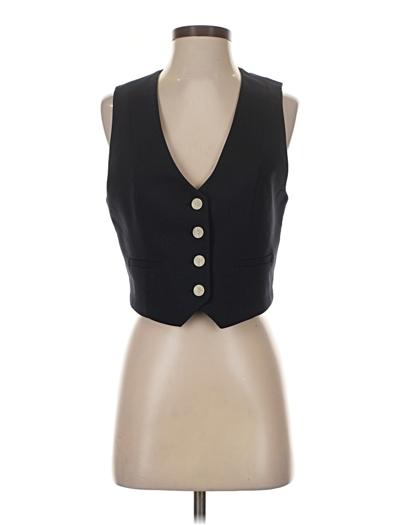 Pre-owned Zara Sleeveless Blouse In Black