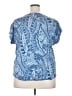 Chaps Blue Short Sleeve Blouse Size 2X - photo 2