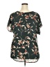 Weston 100% Polyester Floral Green Short Sleeve Blouse Size XXL - photo 2