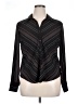 Nine 1 Eight Stripes Black Long Sleeve Blouse Size XL - photo 1