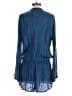 BoHo Me 100% Rayon Solid Blue Romper Size M - photo 2