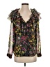Ted Baker London 100% Polyester Floral Black Long Sleeve Blouse Size 4 (1) - photo 1