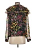 Ted Baker London 100% Polyester Floral Black Long Sleeve Blouse Size 4 (1) - photo 2