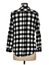 Westbound 100% Rayon Checkered-gingham Black Long Sleeve Button-Down Shirt Size M - photo 2
