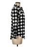 Westbound 100% Rayon Checkered-gingham Black Long Sleeve Button-Down Shirt Size M - photo 4