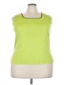 MING WANG 100% Acrylic Green Sleeveless Top Size 2X - photo 1