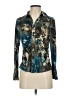 Laura Max Print Teal Long Sleeve Blouse Size S (petite) - photo 1