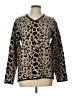 Kathie Lee 100% Acrylic Animal Print Brown Pullover Sweater Size L - photo 1