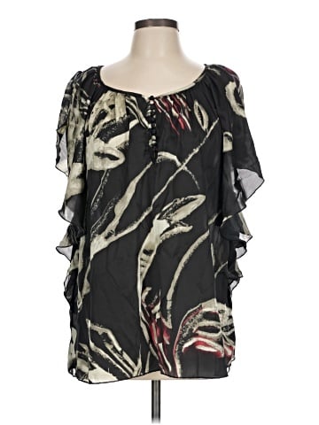 Black Rainn Short Sleeve Blouse (view 1)