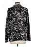 Weekends by Chico's Floral Black Long Sleeve Blouse Size XL (3) - photo 2