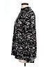 Weekends by Chico's Floral Black Long Sleeve Blouse Size XL (3) - photo 5