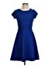 Iska Solid Blue Casual Dress Size UK 8 / US 4 - photo 1