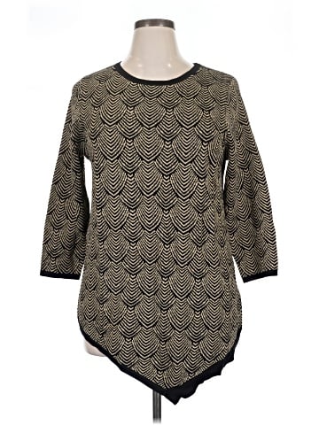 Joan Vass 3/4 Sleeve Top (view 1)