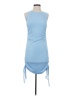 BTFBM Solid Blue Casual Dress Size S - photo 1